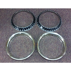 Beauty Ring SET 4x - ALL METAL for 13" Wheels (Fiat 124, 131, 128, 131) - OE