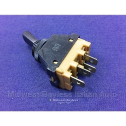 Headlight Switch 4-Pin / 3-Pos (Fiat 124 Spider 1979-82 + 1972-78) - OE NOS
