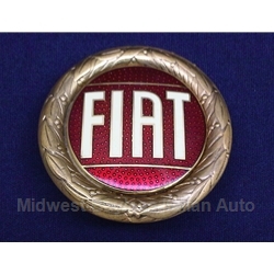       Badge Emblem "FIAT" 58mm Bronze Enamel (Fiat X1/9, 124, 850, 128, 131) - NEW