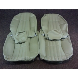         Seat Cover Upholstery - FRONT SET Tan/Beige (Fiat 124 Spider 1968-1978) - NEW