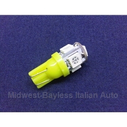 Light Bulb 12v / 5w - L.E.D. LED - 194 Amber - Front Marker Light (Fiat Lancia) - NEW