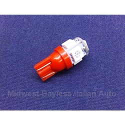 Light Bulb 12v / 5w - L.E.D. LED - 194 Red - Rear Marker Light (Fiat Lancia) - NEW
