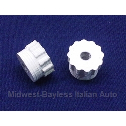Battery Cover Hold Down Thumb Nut PAIR 2x (Fiat X1/9, 124 Spider) - NEW