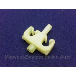 Nylon Clip - Fuel Pipe and Speedometer Cable - 2 Lines (Fiat X19 All, 124, 131, Lancia) - OE NOS