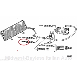Air Conditioning Hose Under Car - Discharge Side (Fiat Bertone X1/9 1980-86) - U8