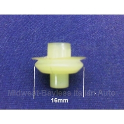 Side Molding Trim Retaining Clip - 16mm (Fiat 124 Coupe Side Rear, 128, 850) - OE NOS