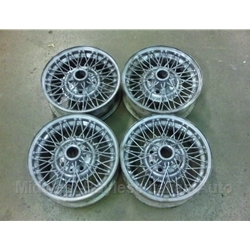   Wire Steel Wheel SET 4x - 12x4,  4x98 (Siata Spring, Fiat 850, Fiat 600) - U8