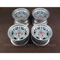           Alloy Wheels SET 4x Cromodora CD-66 - 2x 13x7 / 2x 13x8" (Fiat 124, X19, 850, 128, 131) - NEW