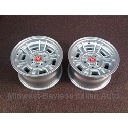   Alloy Wheels PAIR 2x Cromodora CD-66 - 13x7 (Fiat 124, X19, 850, 128, 131, Scorpion/Montecarlo) - NEW