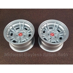   Alloy Wheels PAIR 2x Cromodora CD-66 - 13x8 (Fiat 124, X19, 850, 128, 131, Scorpion/Montecarlo) - NEW