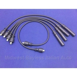   Spark Plug Wire Set - PREMIUM Black (Fiat 124 DOHC 1967-70, 124 OHV All) - NEW