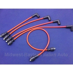          Spark Plug Wire Set SOHC - PREMIUM Red (Fiat Bertone X1/9, 128, Yugo) - NEW