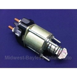 Starter Solenoid Marelli 3-bolt w/10mm Plunger - Early Style (Fiat 124, X1/9, 850, 128, 131, Lancia Scorpion to 1977) - NEW