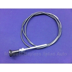 Choke Cable Assembly 62" (Fiat 850 Spider, Coupe, Sedan, Siata Spring + Other FIAT/Lancia) - NEW