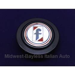 Horn Button Assembly 50mm "f" Logo (Pininfarina 1983-85 + All MOMO Wheels) - U8