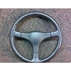 Steering Wheel - Black Leather Assembly  (Bertone X1/9 1987-88) - U7.5