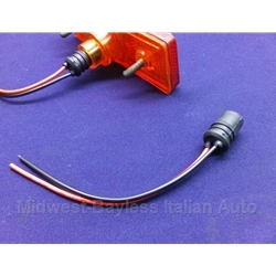 Marker Light Bulb Holder Socket  2-wire (Fiat X1/9, 124, 128, 131, 850) - NEW