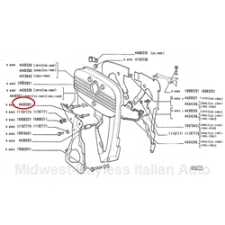 Timing Belt Cover DOHC Stud Stand Off - Male (Fiat Pininfarina 124 Spider, Lancia Beta) - OE / RENEW
