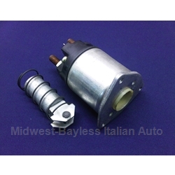 Starter Solenoid Marelli 3-bolt w/10mm Plunger - Late Style (Fiat 124, 131, Lancia 1978-On + X1/9, 128 4-Spd) - NEW