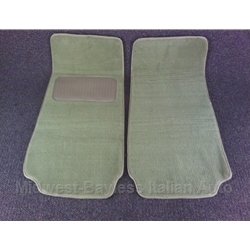        Floor Mat Pair Light Tan Plush (Fiat Pininfarina 124 Spider All) - NEW