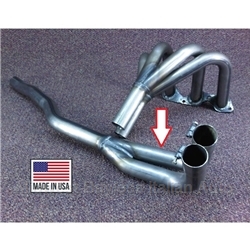   Exhaust Header - Down Pipe Only 2-1 (Fiat 124 Spider + Coupe Carbureted thru 1977) - NEW
