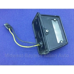 License Plate Light - Black w/Bullet Connector (Fiat X1/9, 124, 850, 128, Lancia Beta) - U8 