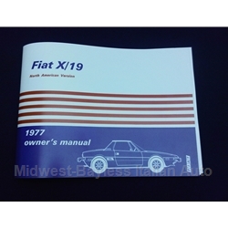      Owners Manual (Fiat X1/9 1977) - NEW 