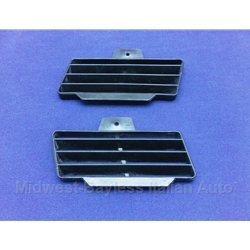 Console Center Lower Vent Grille Pair Left/Right - Black (Fiat Pininfarina 124 Spider All) - U8