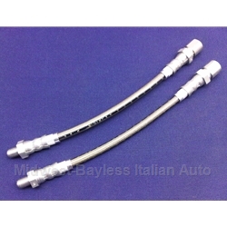        Brake Hose Stainless Braided Lines SET 2x Rear (Lancia Scorpion / Montecarlo) - NEW