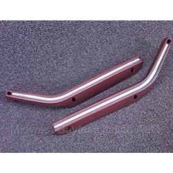 Arm Rest PAIR - Maroon / Chrome Piping (Fiat 124 Spider All) - U8