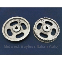   Camshaft Pulley DOHC PAIR  / Intake + Exhaust / Auxiliary Shaft - Steel Light w/Lip (Fiat 124, 131, Lancia to 7/1979) - U8
