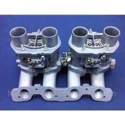      Intake Manifold DOHC Assembly w/ Dual Weber 40 IDF Carburetors (Fiat 124, 131) - NEW OE WEBER 