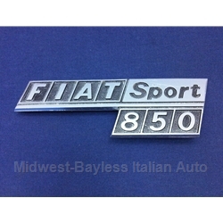 Badge Emblem "Fiat Sport 850" (Fiat 850 Spider 1970-73) - U7.5