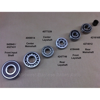     Trans Bearing - SET 7x Pieces (Fiat 124 Spider / Coupe All 5-Spd 1967-72) - NEW