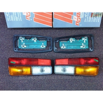                 Tail Light Assembly - PAIR COMPLETE - Left + Right (Fiat Pininfarina 124 Spider 2000 1979-85) - FACTORY OE ALTISSIMO