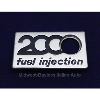        Badge Emblem "2000 Fuel Injection" (Fiat Pininfarina 124 Spider 1980-On) - OE NOS