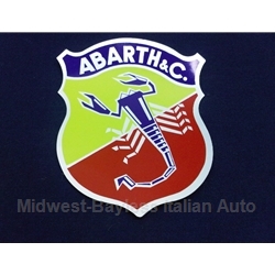 "ABARTH & C." shield crest Decal - 4" x 3 1/4"