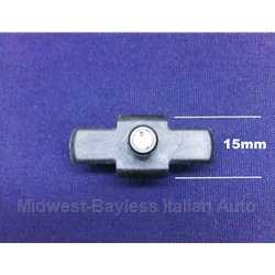 Nylon Trim Clip Bright Trim Clip 15mm Nylon Side Molding (Lancia) - OE NOS