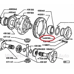 Transaxle Carrier Bearing End Plate O-Ring 5-Spd (Fiat Bertone X1/9, Lancia, Strada/Ritmo) - OE NOS