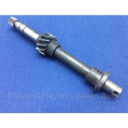 Distributor & Oil Pump Drive Shaft w/Gear - 136mm (Fiat 850 903cc) - U8
