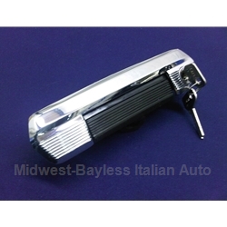 Door Handle Assembly Exterior Front Left With Keys (Fiat 124 Sedan Wagon 1973-74) - OE NOS