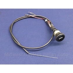 Choke Cable Assembly 40" w/Switch (Fiat 124 Spider, Coupe 1973) - NEW
