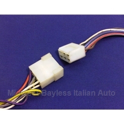 Electrical Connector Pair 6-Pin Spade Male + Female - U8