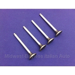 Exhaust Valve SET 26mm - Round Keeper (Fiat 850 All / Late 903cc) - NEW