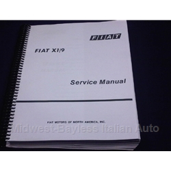         Factory Service Manual (Fiat X1/9 1973-78) - NEW