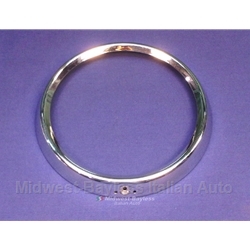 Headlight Trim Ring Left / Right  Outer Chrome (Fiat Pininfarina 124 Spider 1970-85) - OE NOS