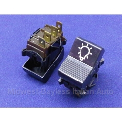 Headlight Switch 4-Pin / 2-Pos (Fiat 850 Spider 1973 - OE NOS