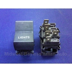 Headlight Switch 5-Pin / 3-Pos "LIGHTS" (Lancia Scorpion) - U8