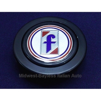      Horn Button Assembly 50mm "f" Logo (Pininfarina 1983-85 + 1979-82 + All MOMO Wheels) - OE NOS